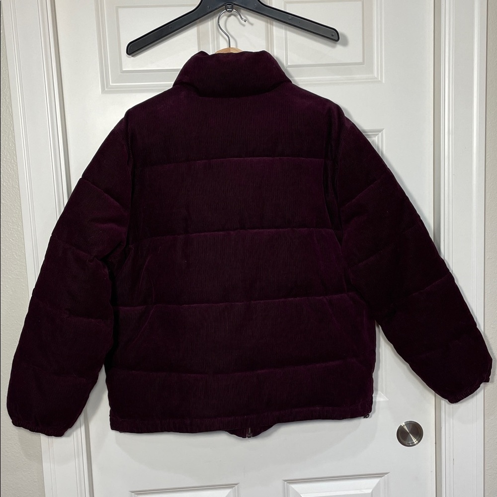 Levi's Zoe Corduroy Jacket Size XXL Full Zip Coat Burgundy Puffer Red Purple - Picture 11 of 17